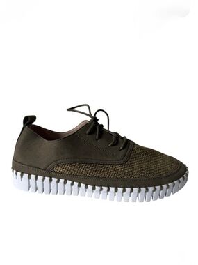 Ilse Jacobsen Tulip 4095 Platform Oxford Falcon Synthetic Green Women's Size 7